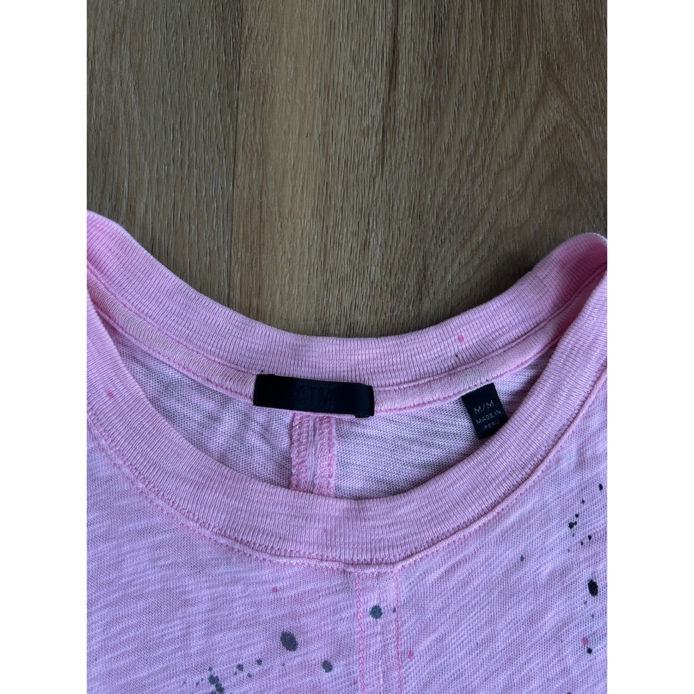 ATM Anthony Thomas Melillo Splatter-print T-shirt Dress In Azalea Splatter  M - Picture 4 of 8